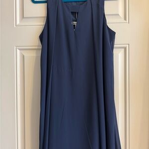 Elegant Navy Blue Sleeveless & Flowy Dress
